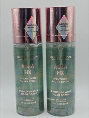 Revolution Aura Fix Aventurine Fixing Spray Enriched with Tiger Grass 2.87 fl oz